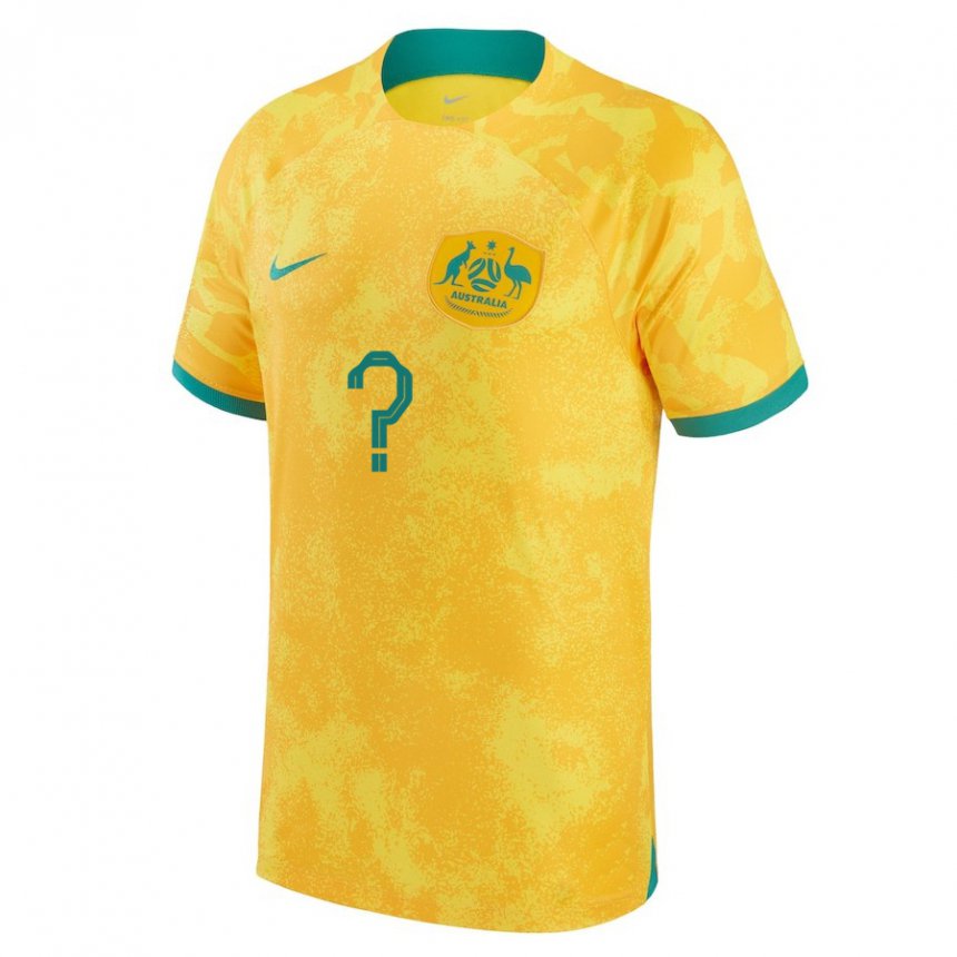 Niño Camiseta Australia Su Nombre #0 Dorado 1ª Equipación 22-24 La Camisa Perú