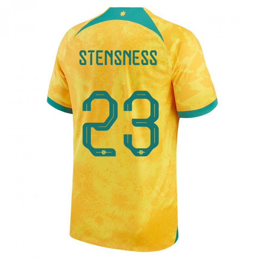 Niño Camiseta Australia Gianni Stensness #23 Dorado 1ª Equipación 22-24 La Camisa Perú