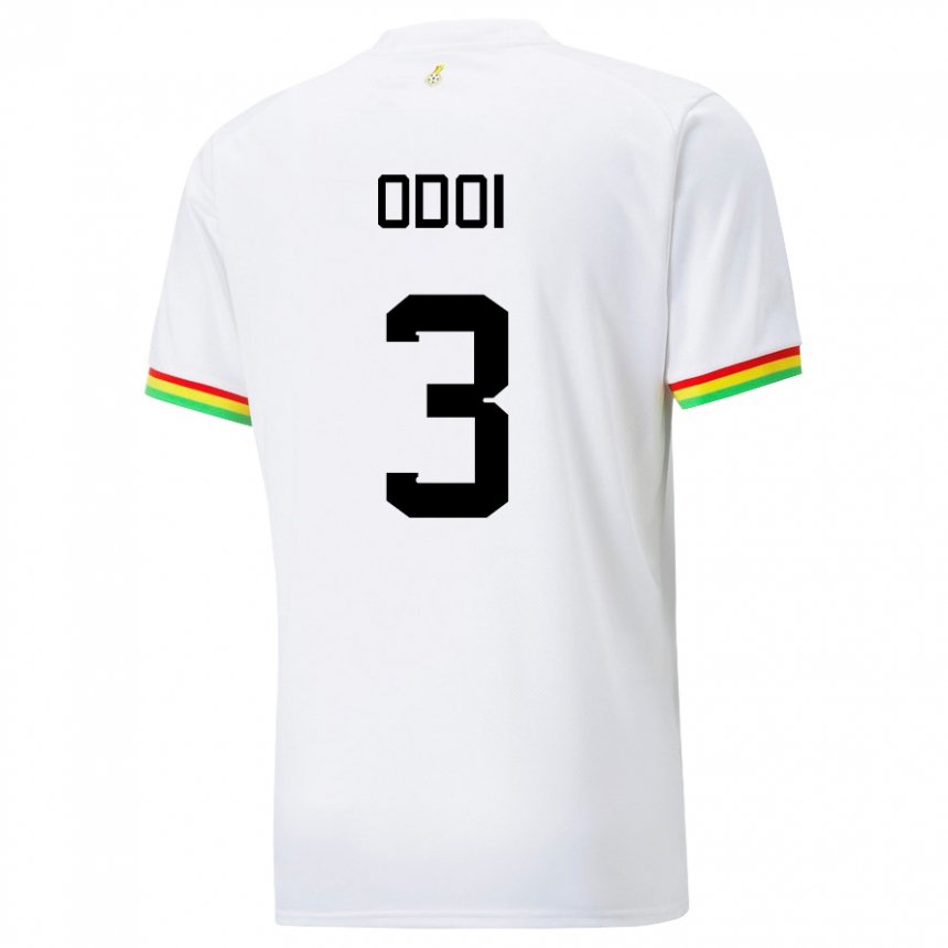 Niño Camiseta Ghana Denis Odoi #3 Blanco 1ª Equipación 22-24 La Camisa Perú