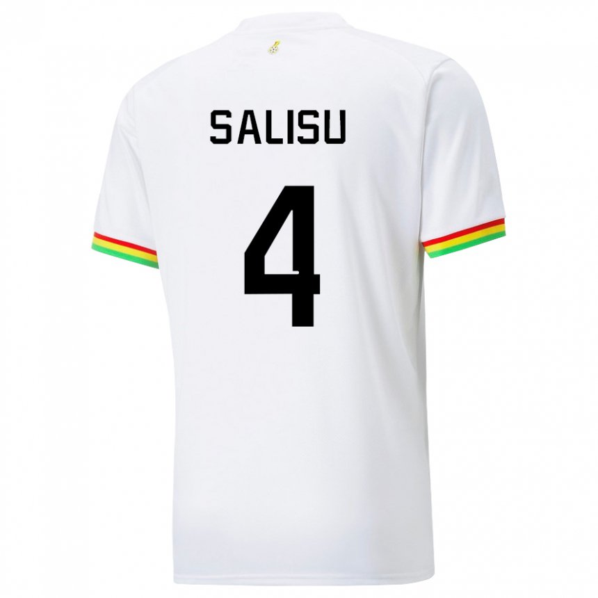 Niño Camiseta Ghana Mohammed Salisu #4 Blanco 1ª Equipación 22-24 La Camisa Perú