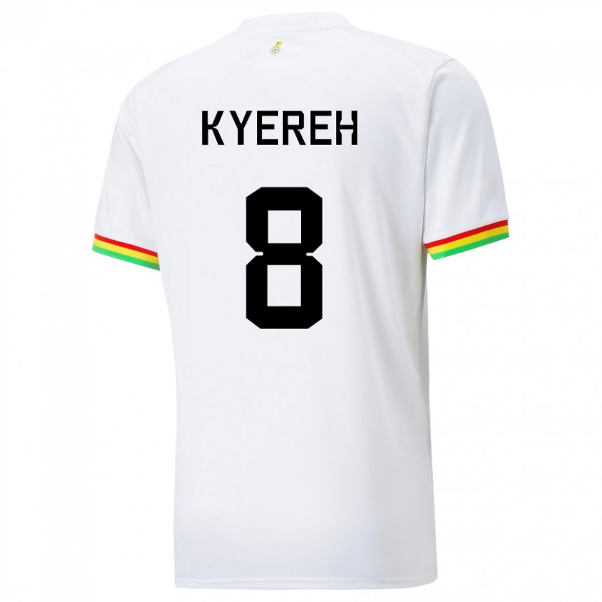 Niño Camiseta Ghana Daniel-kofi Kyereh #8 Blanco 1ª Equipación 22-24 La Camisa Perú