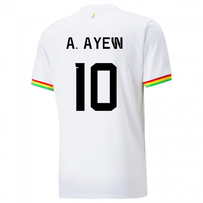 Niño Camiseta Ghana Andre Ayew #10 Blanco 1ª Equipación 22-24 La Camisa Perú