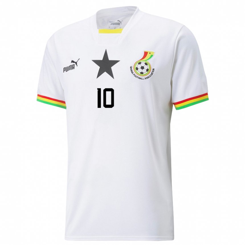 Niño Camiseta Ghana Andre Ayew #10 Blanco 1ª Equipación 22-24 La Camisa Perú