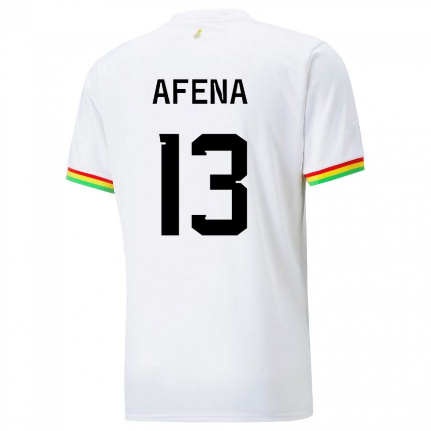 Niño Camiseta Ghana Felix Afena-gyan #13 Blanco 1ª Equipación 22-24 La Camisa Perú