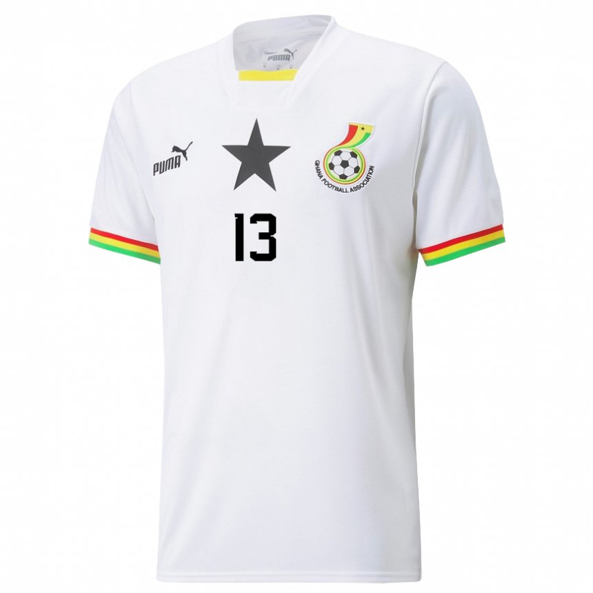 Niño Camiseta Ghana Felix Afena-gyan #13 Blanco 1ª Equipación 22-24 La Camisa Perú