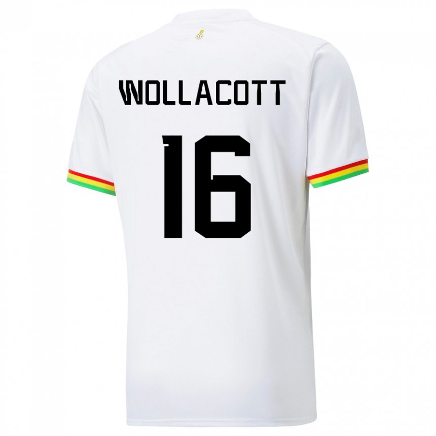 Niño Camiseta Ghana Joe Wollacott #16 Blanco 1ª Equipación 22-24 La Camisa Perú