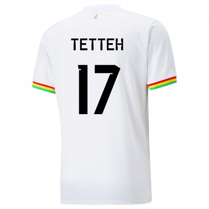 Niño Camiseta Ghana Benjamin Tetteh #17 Blanco 1ª Equipación 22-24 La Camisa Perú