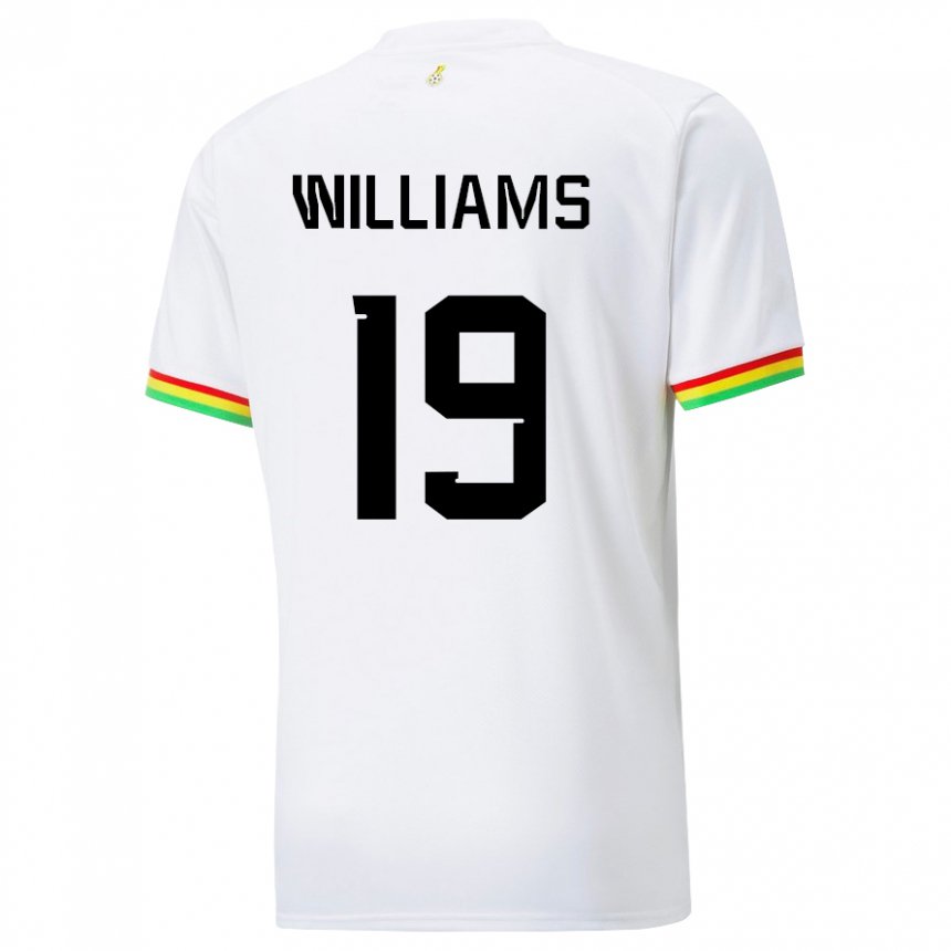 Niño Camiseta Ghana Inaki Williams #19 Blanco 1ª Equipación 22-24 La Camisa Perú