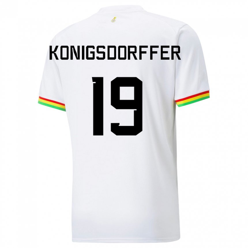 Niño Camiseta Ghana Ransford-yeboah Konigsdorffer #19 Blanco 1ª Equipación 22-24 La Camisa Perú