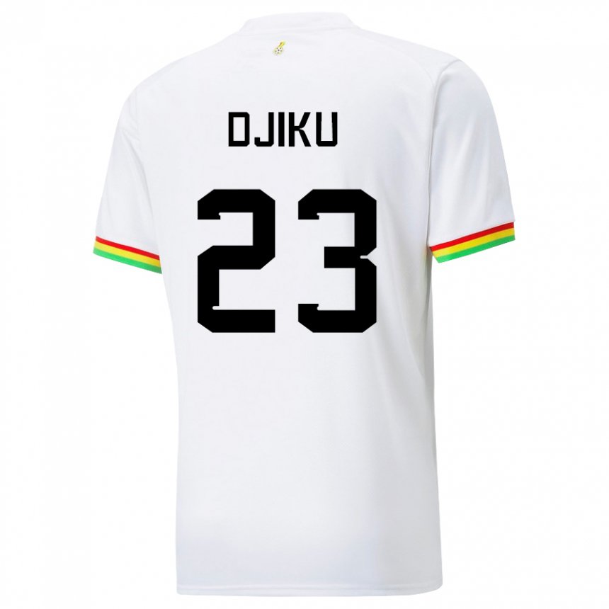 Niño Camiseta Ghana Alexander Djiku #23 Blanco 1ª Equipación 22-24 La Camisa Perú