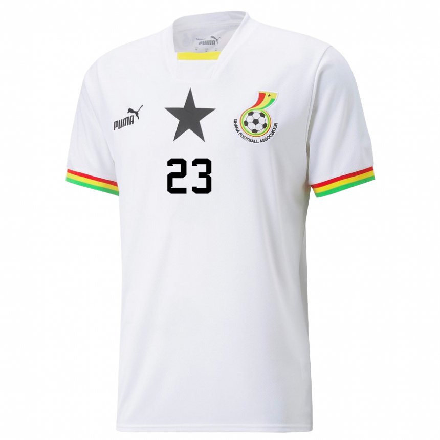 Niño Camiseta Ghana Alexander Djiku #23 Blanco 1ª Equipación 22-24 La Camisa Perú