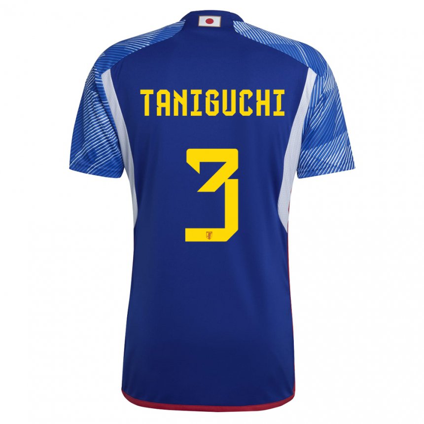 Niño Camiseta Japón Shogo Taniguchi #3 Azul Real 1ª Equipación 22-24 La Camisa Perú