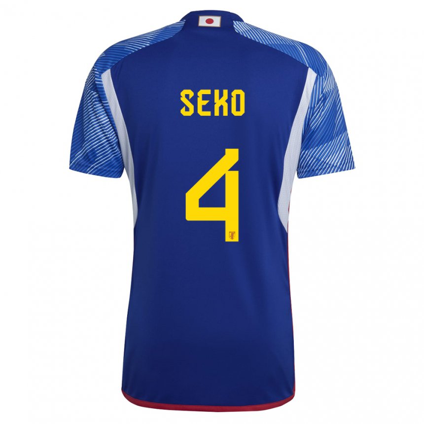 Niño Camiseta Japón Ayumu Seko #4 Azul Real 1ª Equipación 22-24 La Camisa Perú