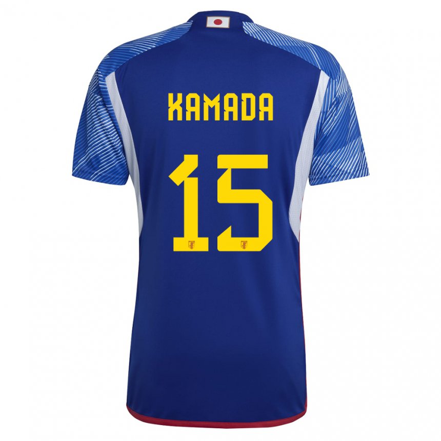 Niño Camiseta Japón Daichi Kamada #15 Azul Real 1ª Equipación 22-24 La Camisa Perú