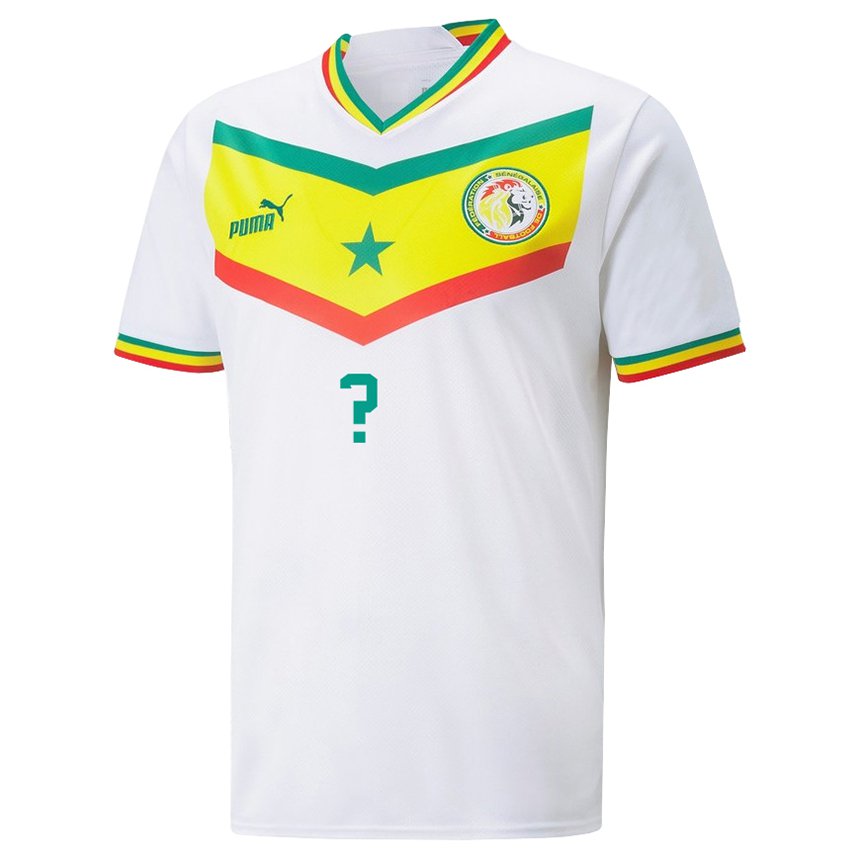 Niño Camiseta Senegal Su Nombre #0 Blanco 1ª Equipación 22-24 La Camisa Perú