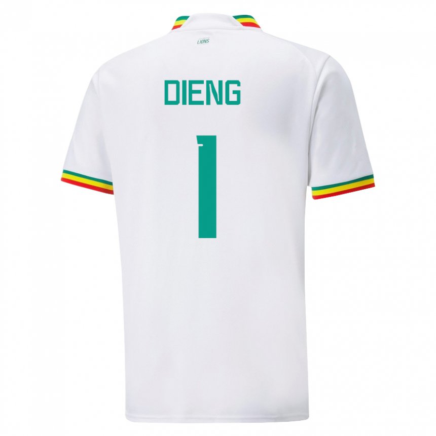 Niño Camiseta Senegal Timothy Dieng #1 Blanco 1ª Equipación 22-24 La Camisa Perú
