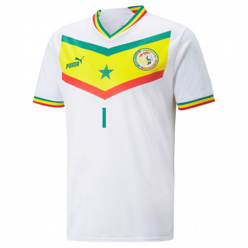 Niño Camiseta Senegal Timothy Dieng #1 Blanco 1ª Equipación 22-24 La Camisa Perú