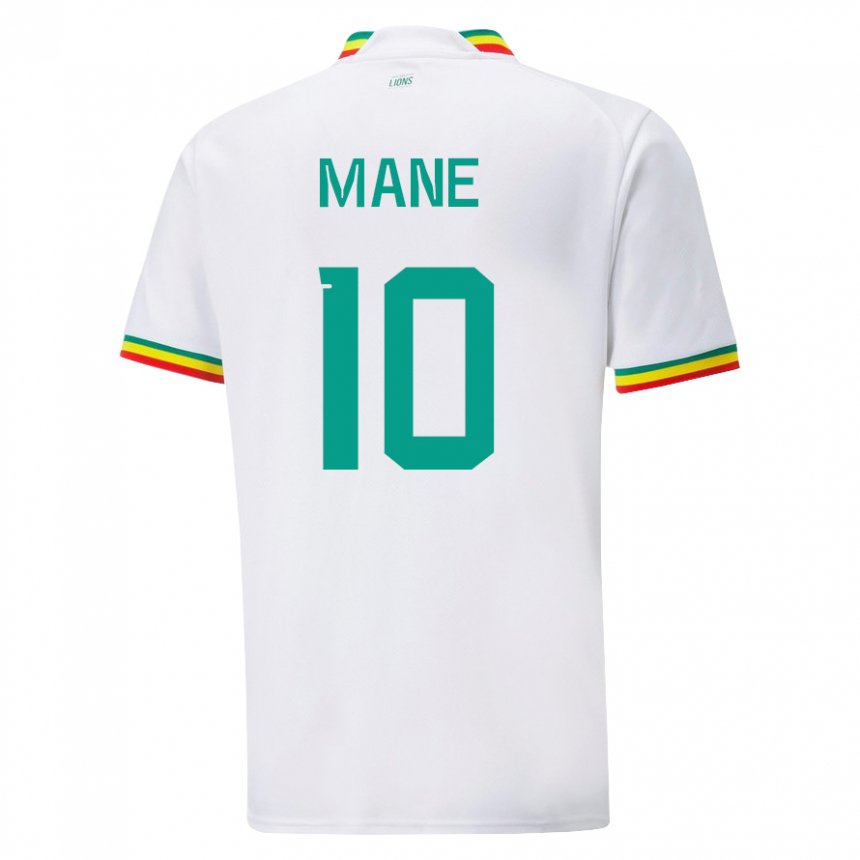 Niño Camiseta Senegal Sadio Mane #10 Blanco 1ª Equipación 22-24 La Camisa Perú