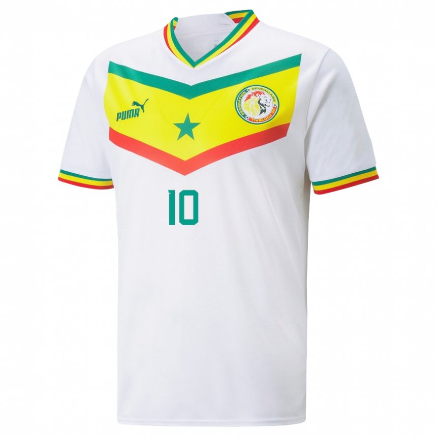 Niño Camiseta Senegal Sadio Mane #10 Blanco 1ª Equipación 22-24 La Camisa Perú