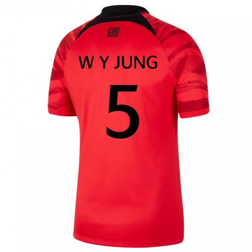 Niño Camiseta Corea Del Sur Woo-young Jung #5 Rojo Volver 1ª Equipación 22-24 La Camisa Perú