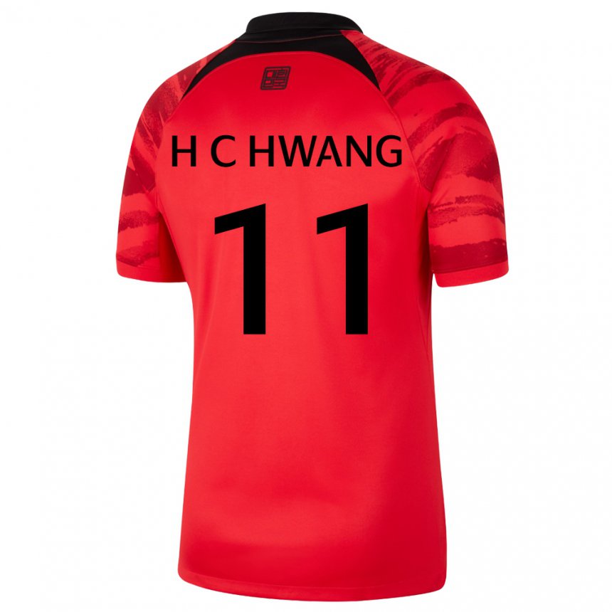 Niño Camiseta Corea Del Sur Hee-chan Hwang #11 Rojo Volver 1ª Equipación 22-24 La Camisa Perú