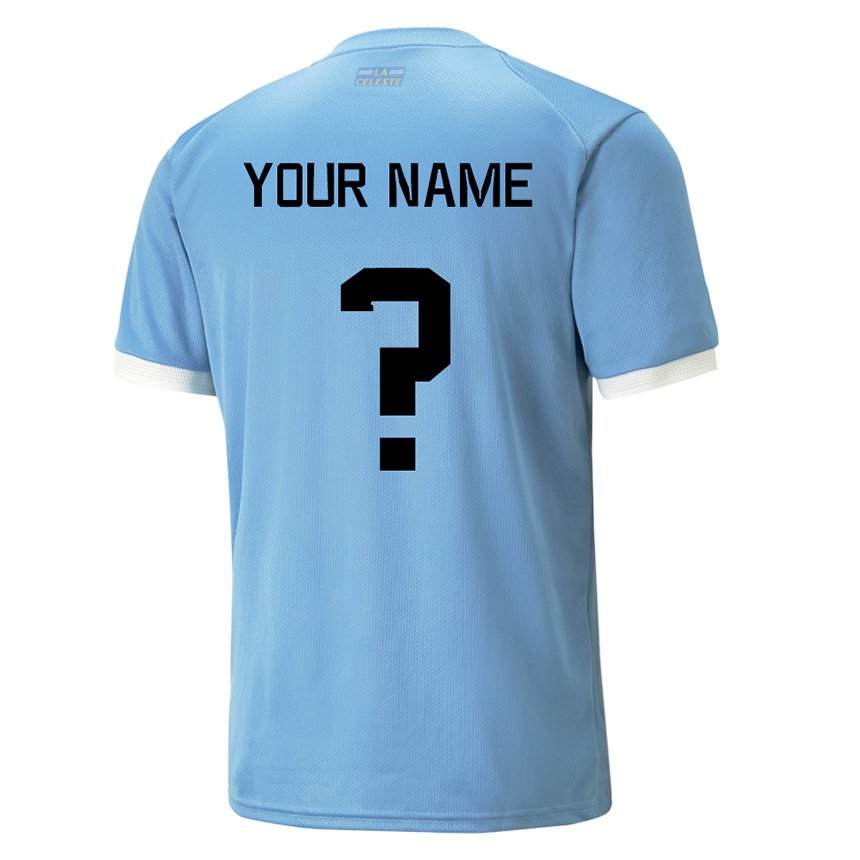 Niño Camiseta Uruguay Su Nombre #0 Azul 1ª Equipación 22-24 La Camisa Perú