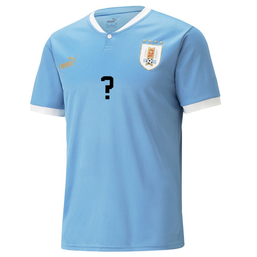 Niño Camiseta Uruguay Su Nombre #0 Azul 1ª Equipación 22-24 La Camisa Perú