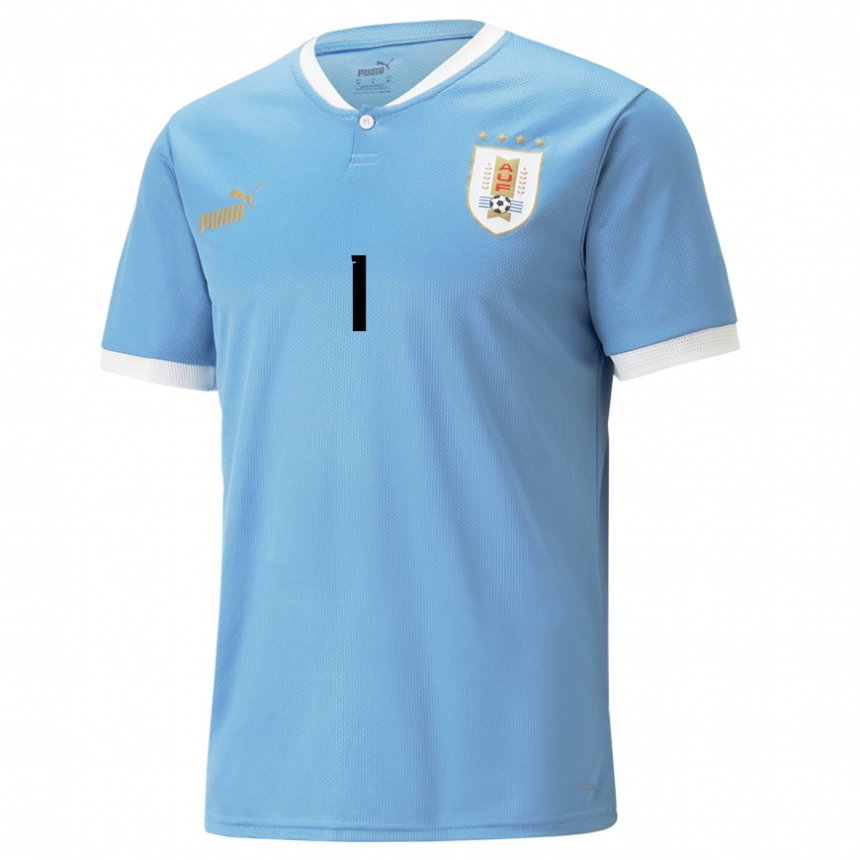 Niño Camiseta Uruguay Fernando Muslera #1 Azul 1ª Equipación 22-24 La Camisa Perú