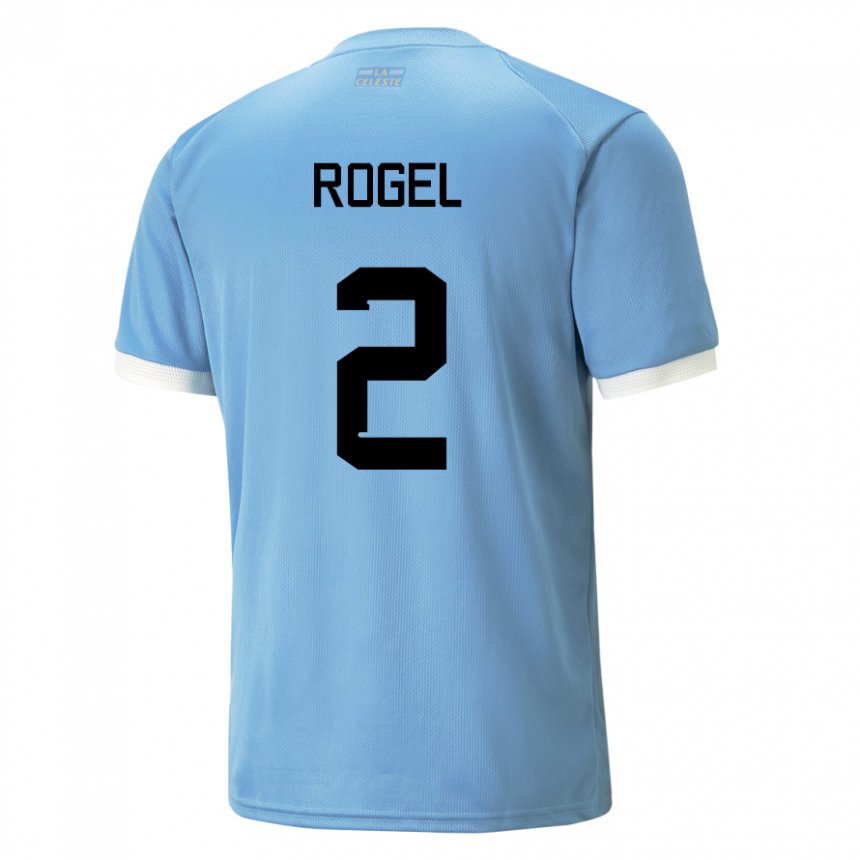 Niño Camiseta Uruguay Agustin Rogel #2 Azul 1ª Equipación 22-24 La Camisa Perú