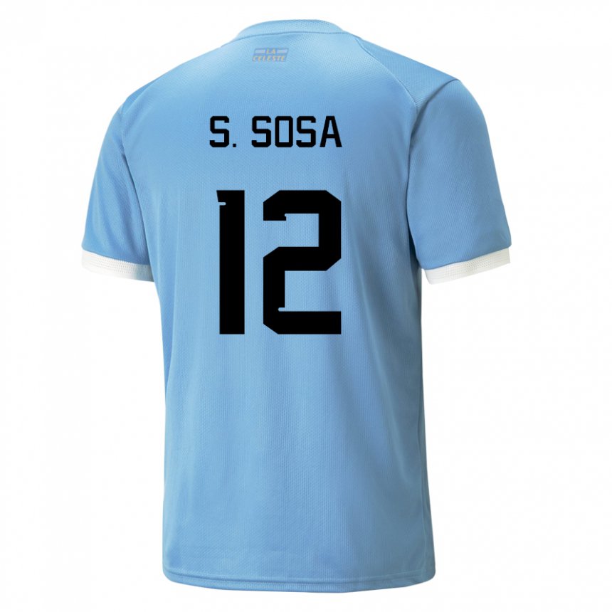 Niño Camiseta Uruguay Sebastian Sosa #12 Azul 1ª Equipación 22-24 La Camisa Perú