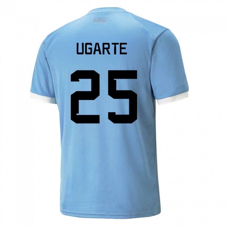 Niño Camiseta Uruguay Manuel Ugarte #25 Azul 1ª Equipación 22-24 La Camisa Perú