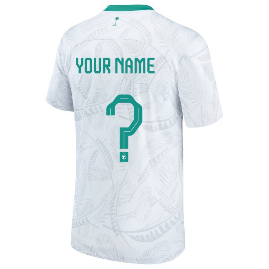 Niño Camiseta Arabia Saudita Su Nombre #0 Blanco 1ª Equipación 22-24 La Camisa Perú