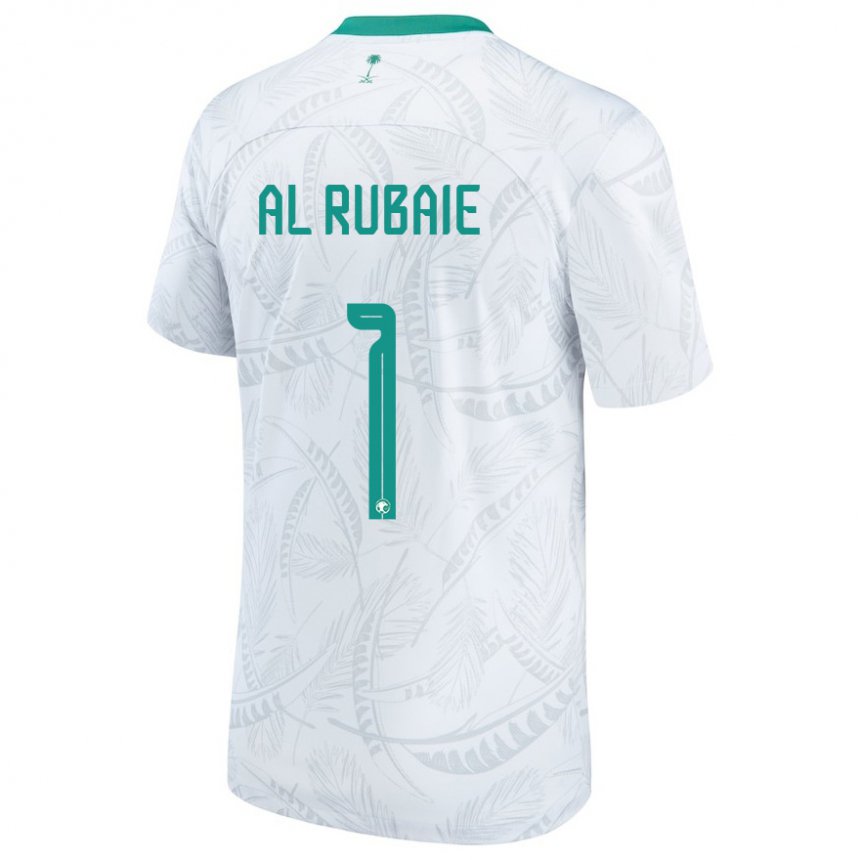 Niño Camiseta Arabia Saudita Mohammed Al Rubaie #1 Blanco 1ª Equipación 22-24 La Camisa Perú