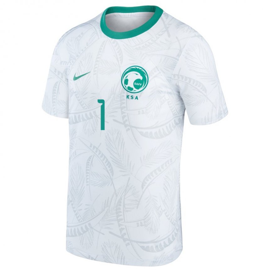 Niño Camiseta Arabia Saudita Mohammed Al Rubaie #1 Blanco 1ª Equipación 22-24 La Camisa Perú