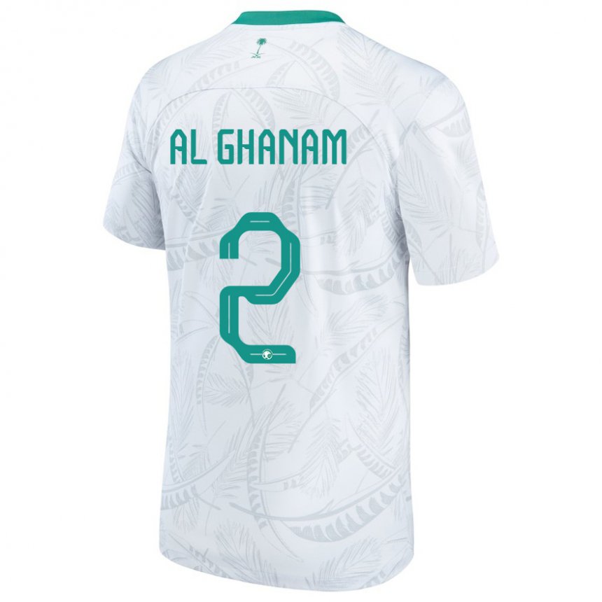 Niño Camiseta Arabia Saudita Sultan Al Ghanam #2 Blanco 1ª Equipación 22-24 La Camisa Perú