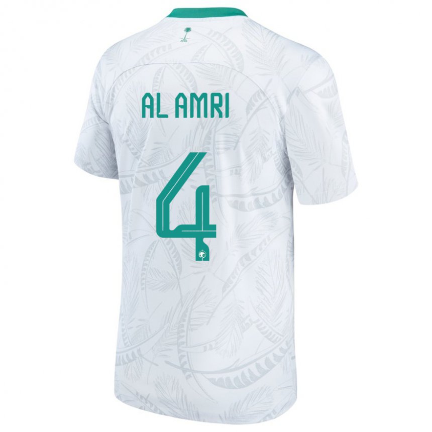 Niño Camiseta Arabia Saudita Abdulelah Al Amri #4 Blanco 1ª Equipación 22-24 La Camisa Perú