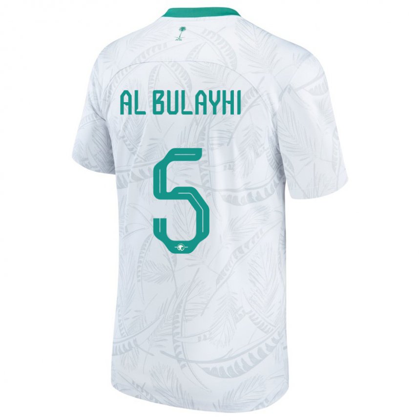 Niño Camiseta Arabia Saudita Ali Al Bulayhi #5 Blanco 1ª Equipación 22-24 La Camisa Perú