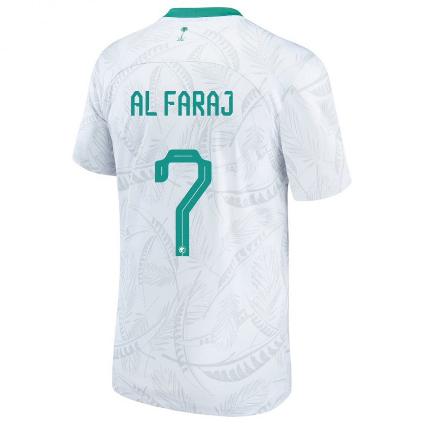 Niño Camiseta Arabia Saudita Salman Al Faraj #7 Blanco 1ª Equipación 22-24 La Camisa Perú