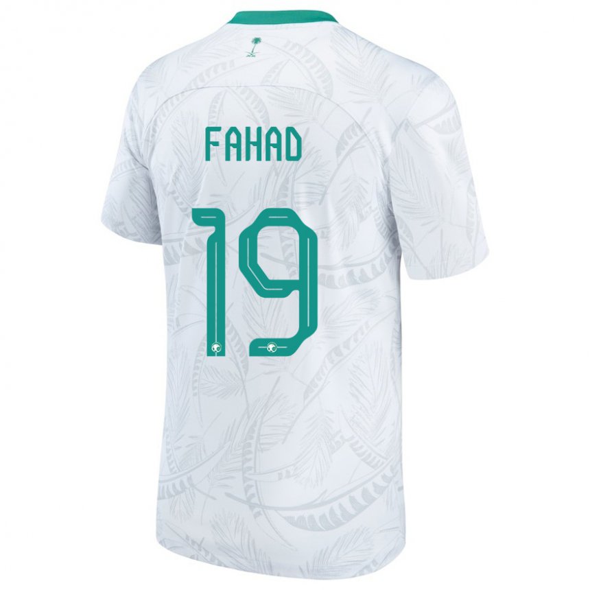 Niño Camiseta Arabia Saudita Fahad Al Muwallad #19 Blanco 1ª Equipación 22-24 La Camisa Perú