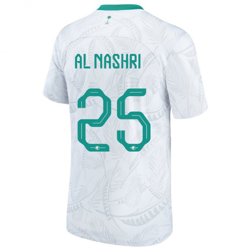 Niño Camiseta Arabia Saudita Awad Al Nashri #25 Blanco 1ª Equipación 22-24 La Camisa Perú