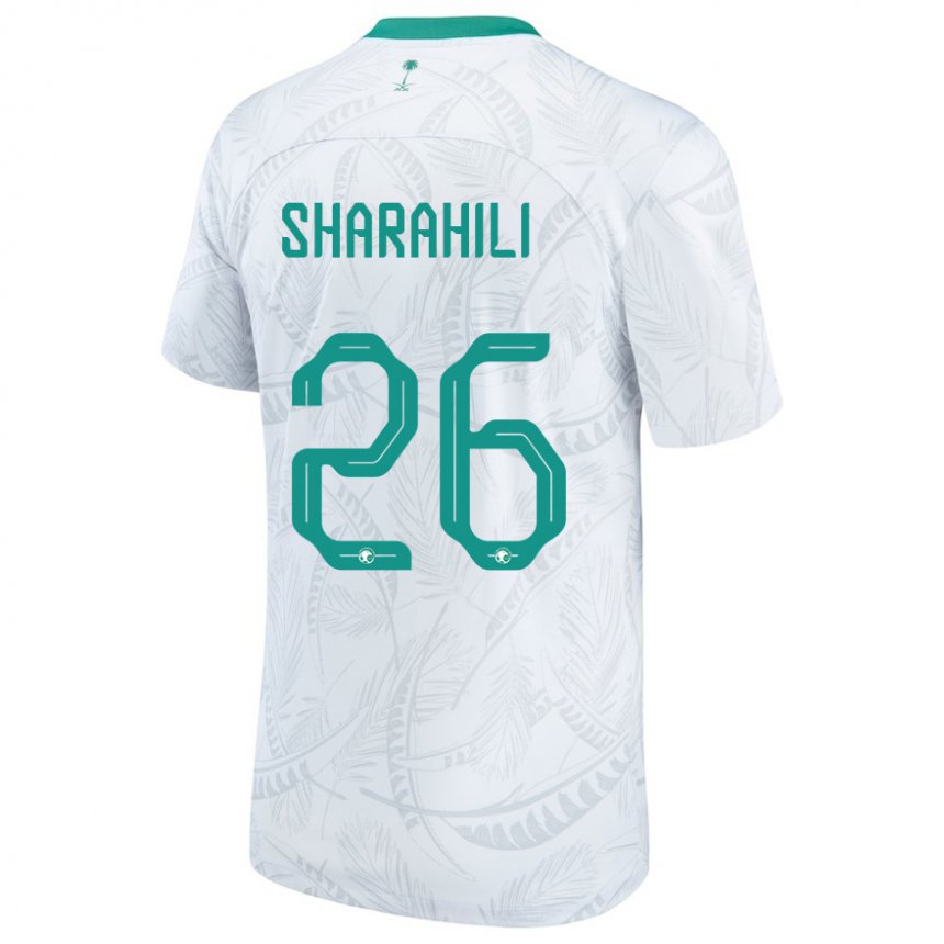 Niño Camiseta Arabia Saudita Riyadh Sharahili #26 Blanco 1ª Equipación 22-24 La Camisa Perú