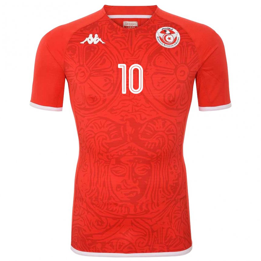 Niño Camiseta Túnez Wahbi Khazri #10 Rojo 1ª Equipación 22-24 La Camisa Perú