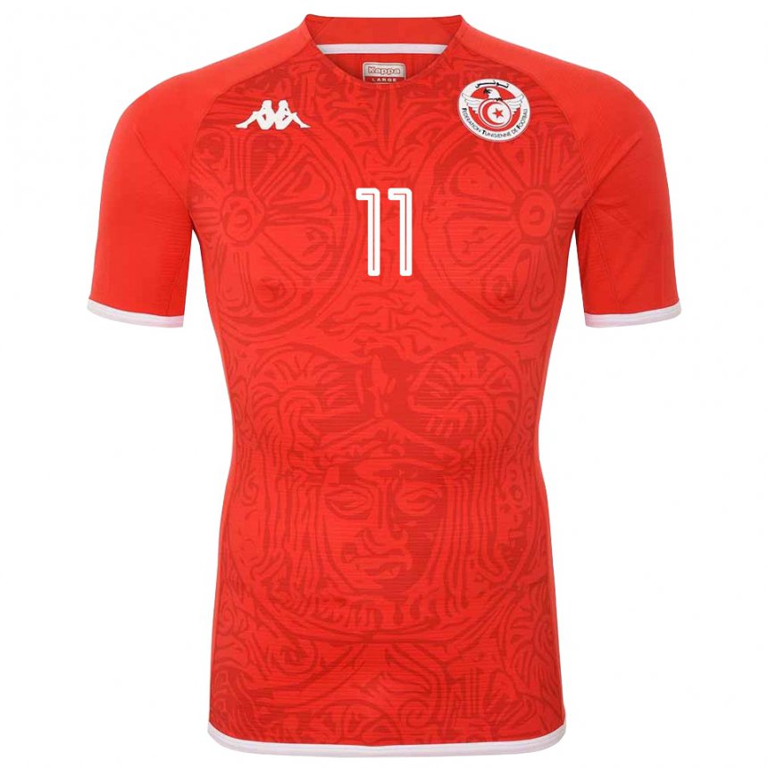 Niño Camiseta Túnez Taha Yassine Khenissi #11 Rojo 1ª Equipación 22-24 La Camisa Perú