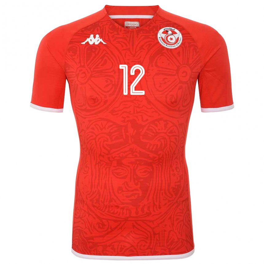 Niño Camiseta Túnez Ali Maaloul #12 Rojo 1ª Equipación 22-24 La Camisa Perú