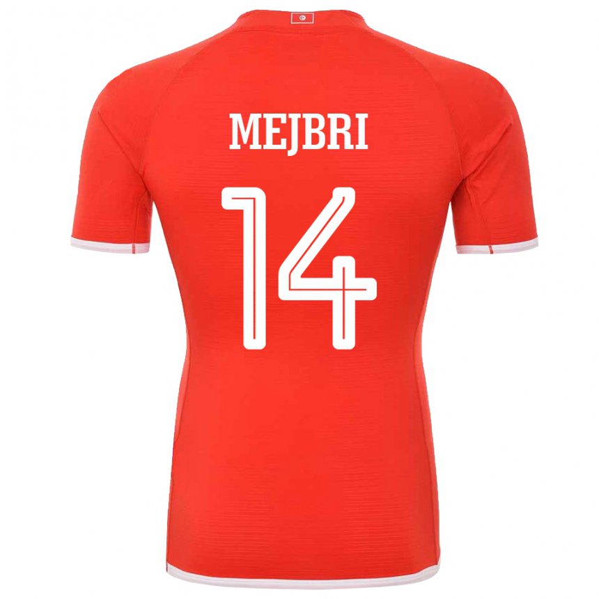 Niño Camiseta Túnez Hannibal Mejbri #14 Rojo 1ª Equipación 22-24 La Camisa Perú