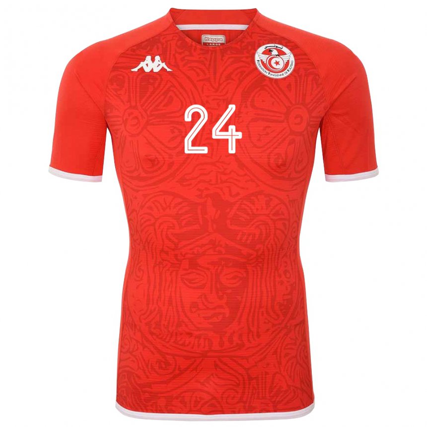 Niño Camiseta Túnez Rami Kaib #24 Rojo 1ª Equipación 22-24 La Camisa Perú