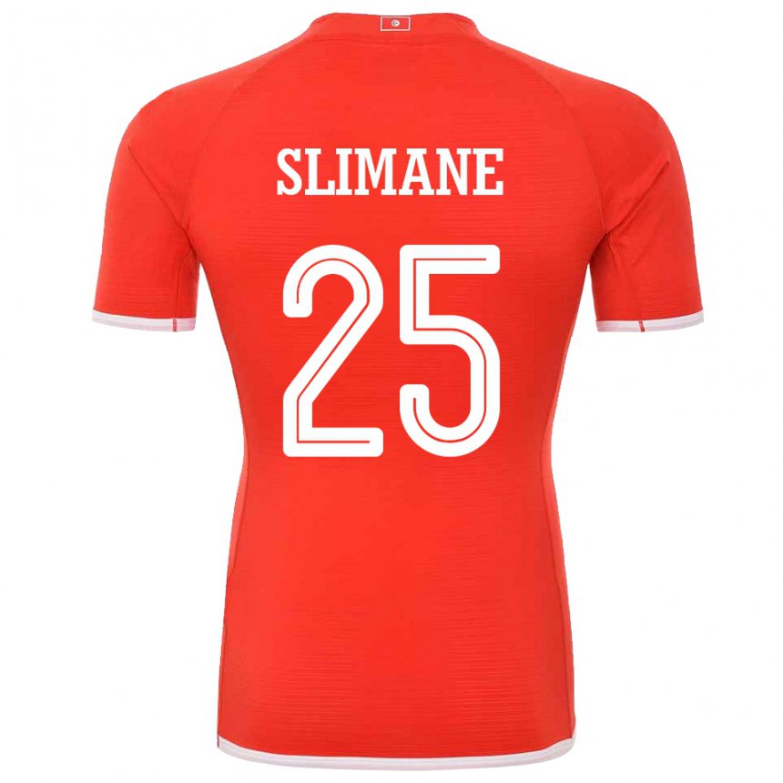 Niño Camiseta Túnez Anis Ben Slimane #25 Rojo 1ª Equipación 22-24 La Camisa Perú