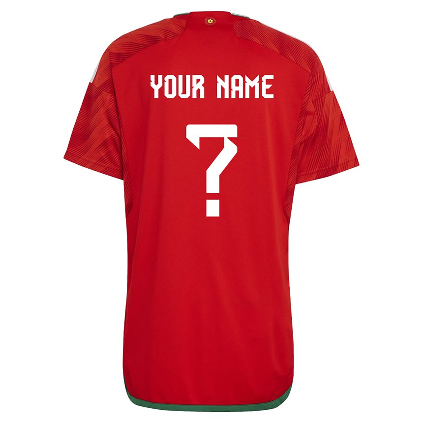 Niño Camiseta Gales Su Nombre #0 Rojo 1ª Equipación 22-24 La Camisa Perú