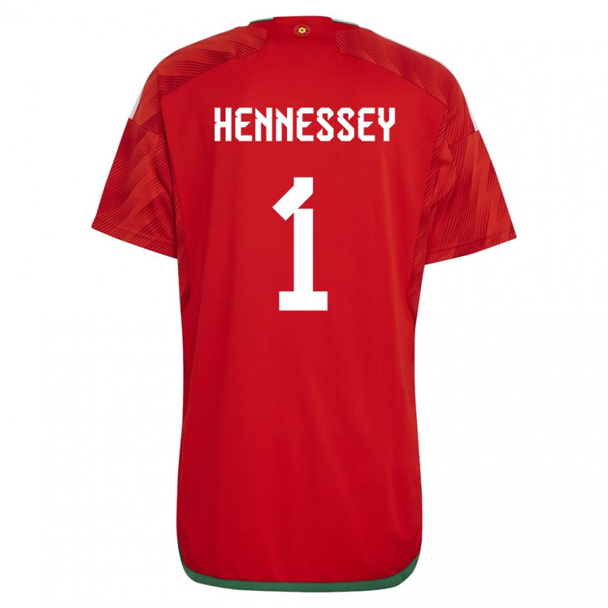 Niño Camiseta Gales Wayne Hennessey #1 Rojo 1ª Equipación 22-24 La Camisa Perú