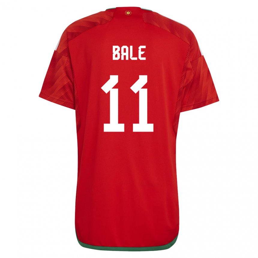 Niño Camiseta Gales Gareth Bale #11 Rojo 1ª Equipación 22-24 La Camisa Perú